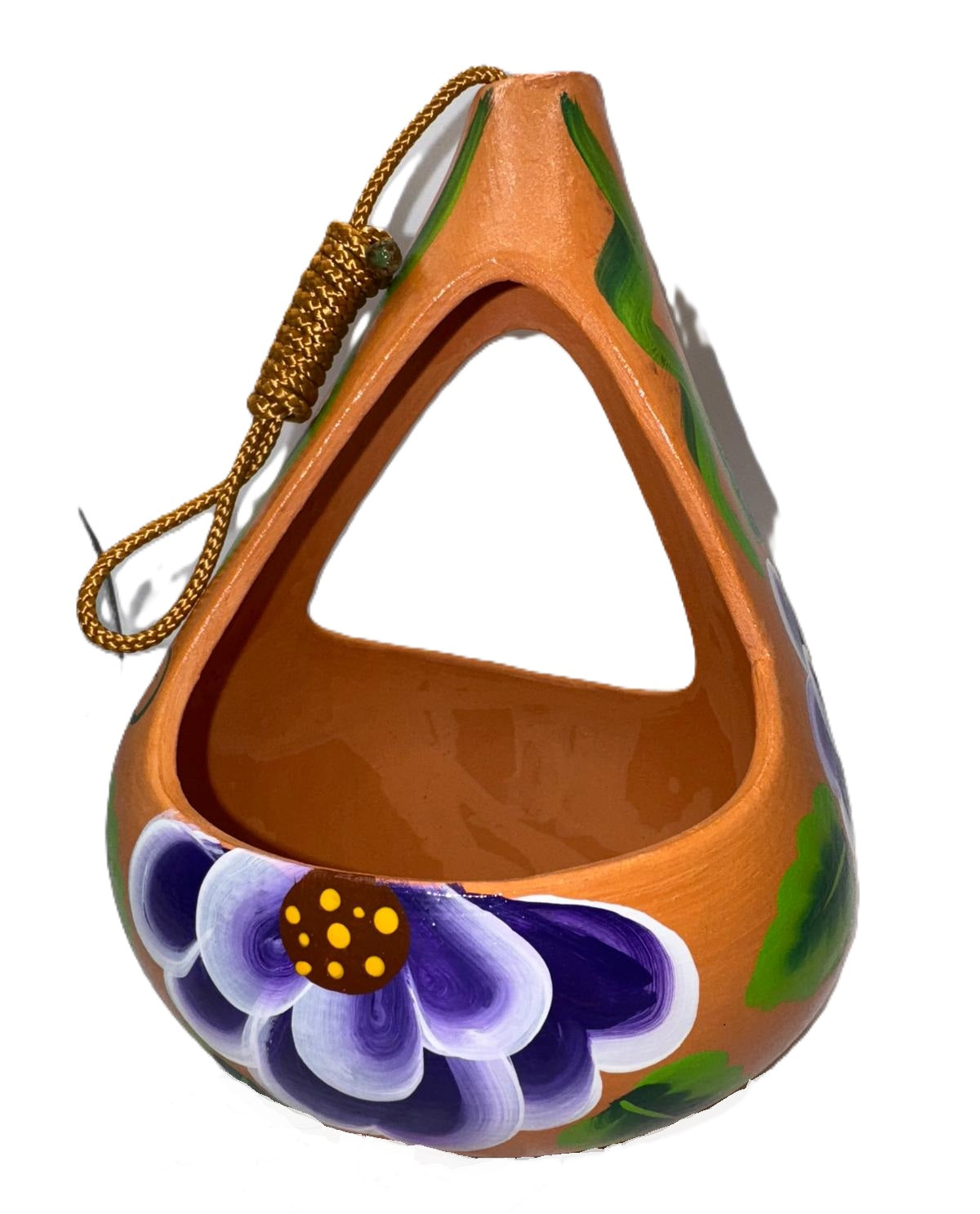 Floral Hanging Ceramic Gourd Planter