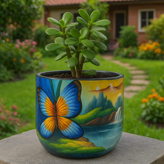 Butterfly Barril Planter