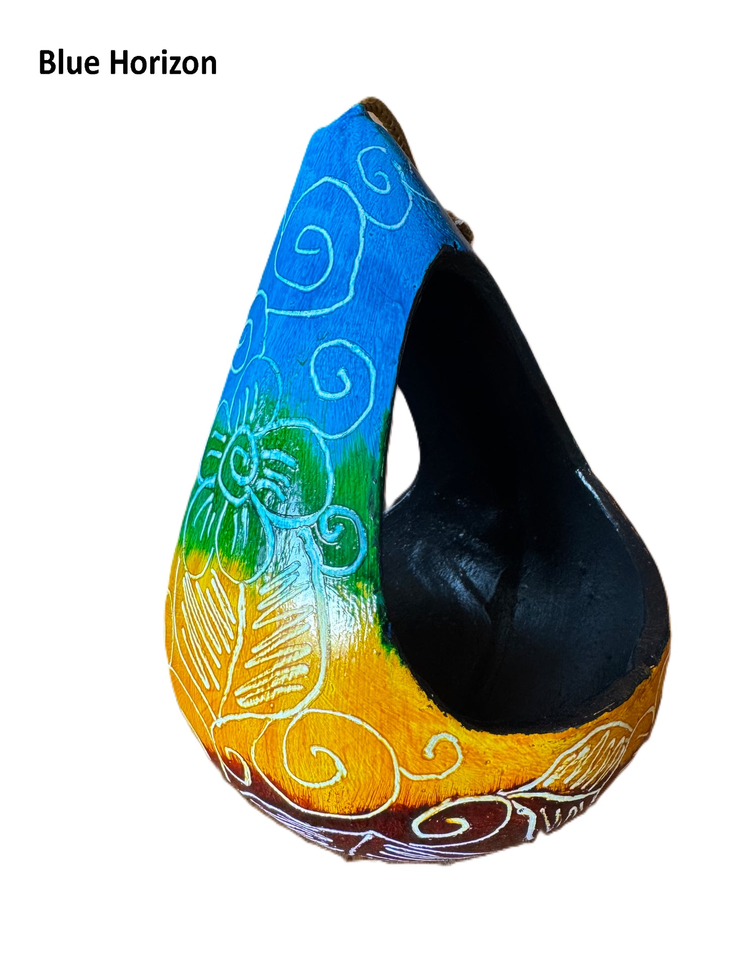 Multicolor Hanging Clay Gourd Planter
