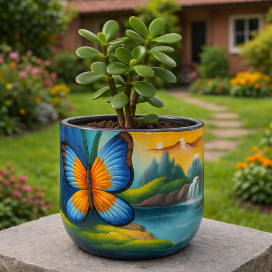 Butterfly Barril Planter