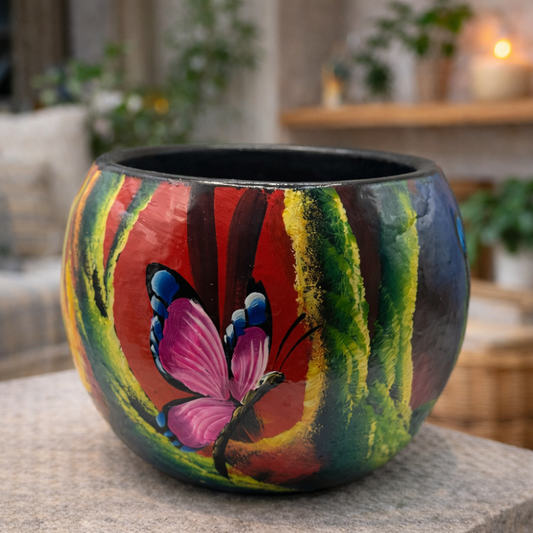 Esfera Pink Butterfly Decor/Planter