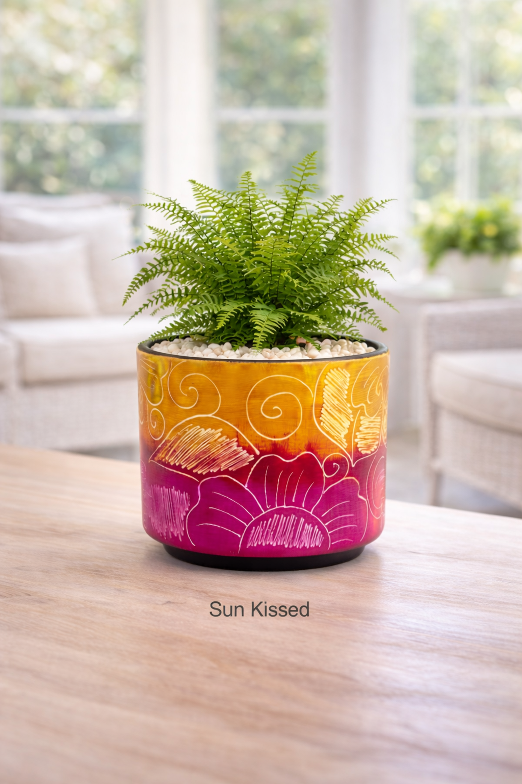 Multicolored Succulent Cylinder Pot