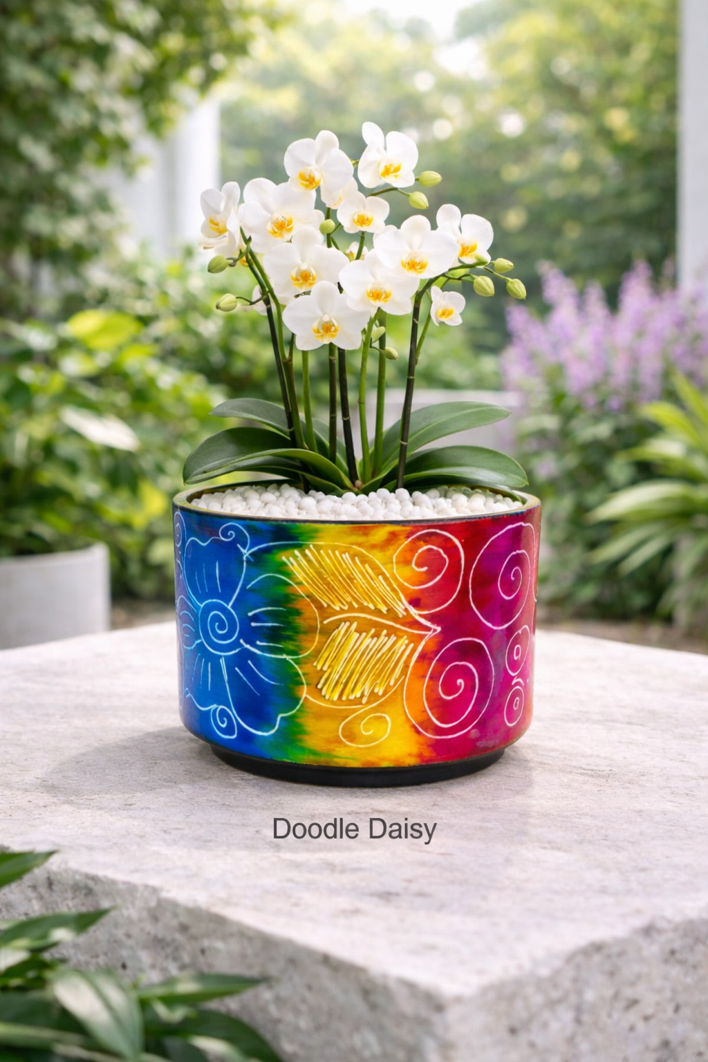 Multicolored Succulent Cylinder Pot
