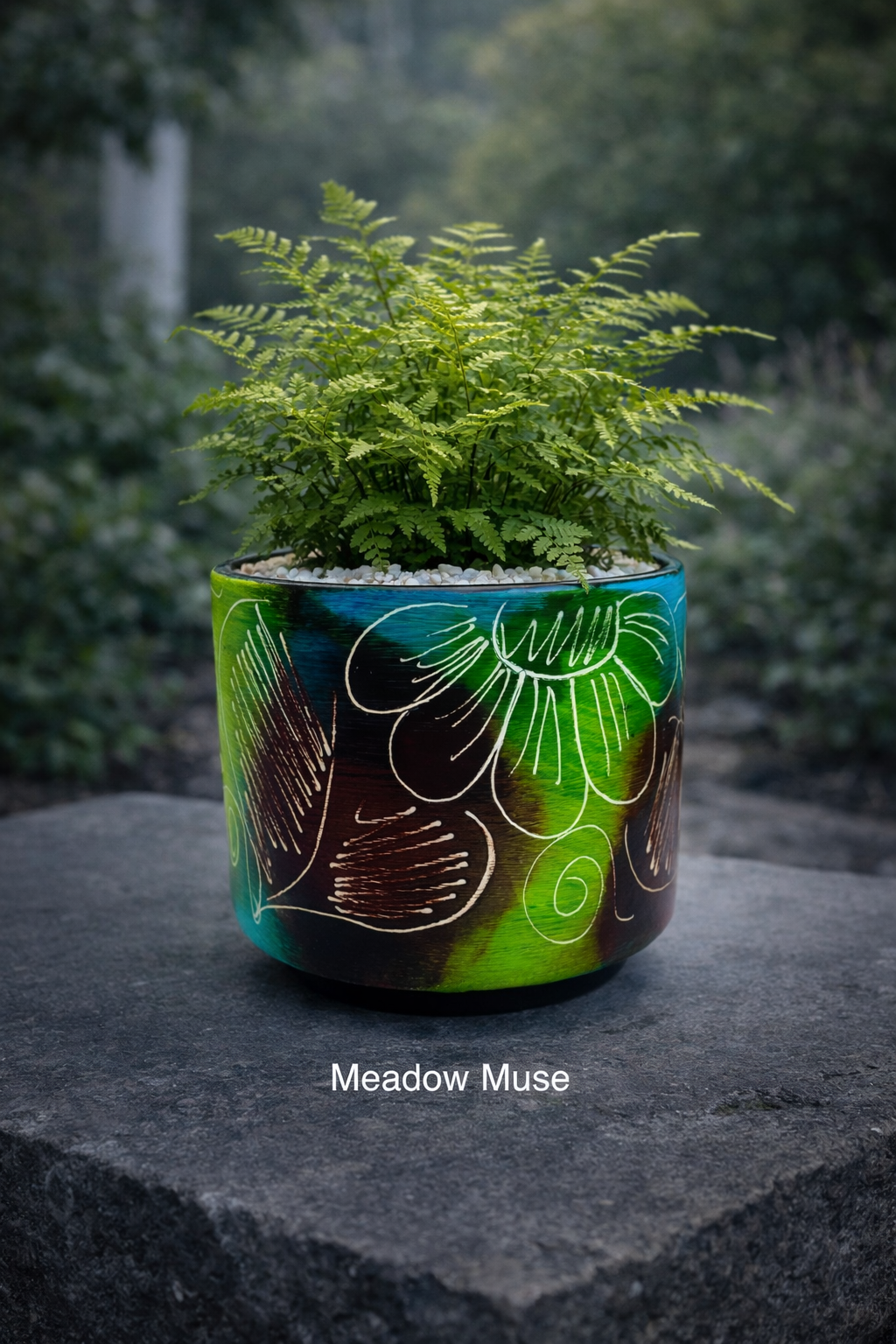 Multicolored Succulent Cylinder Pot