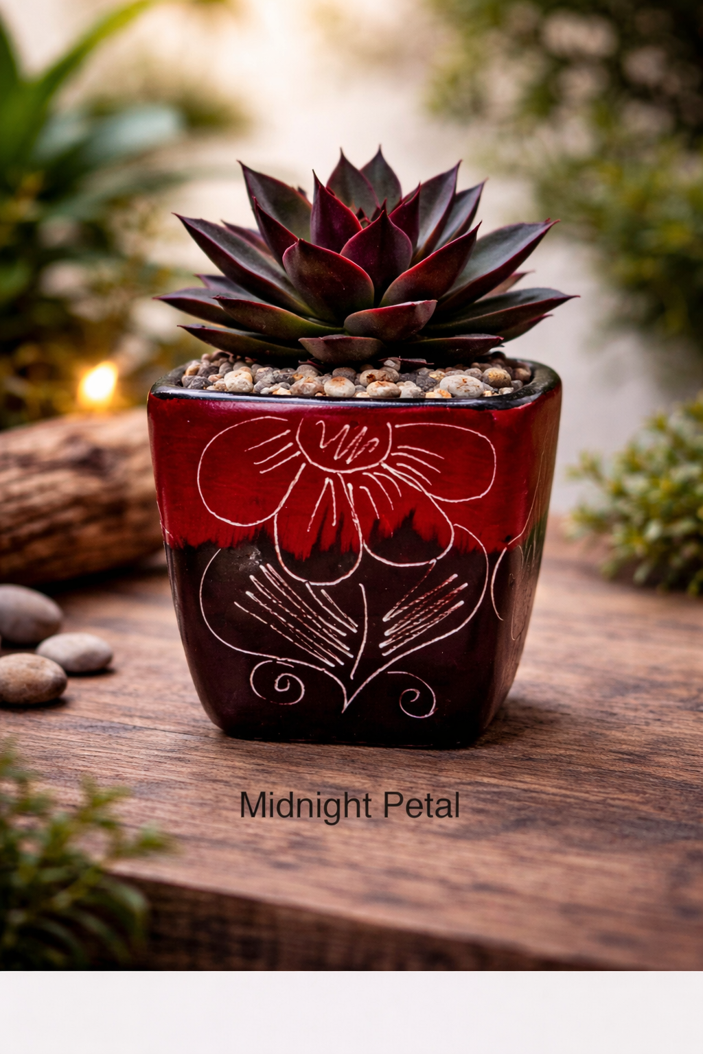 Colombian Artisan Hand-Painted Multicolor Square Clay Pot
