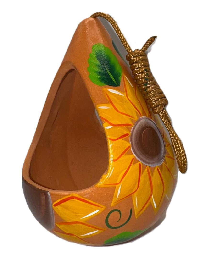 Floral Hanging Ceramic Gourd Planter