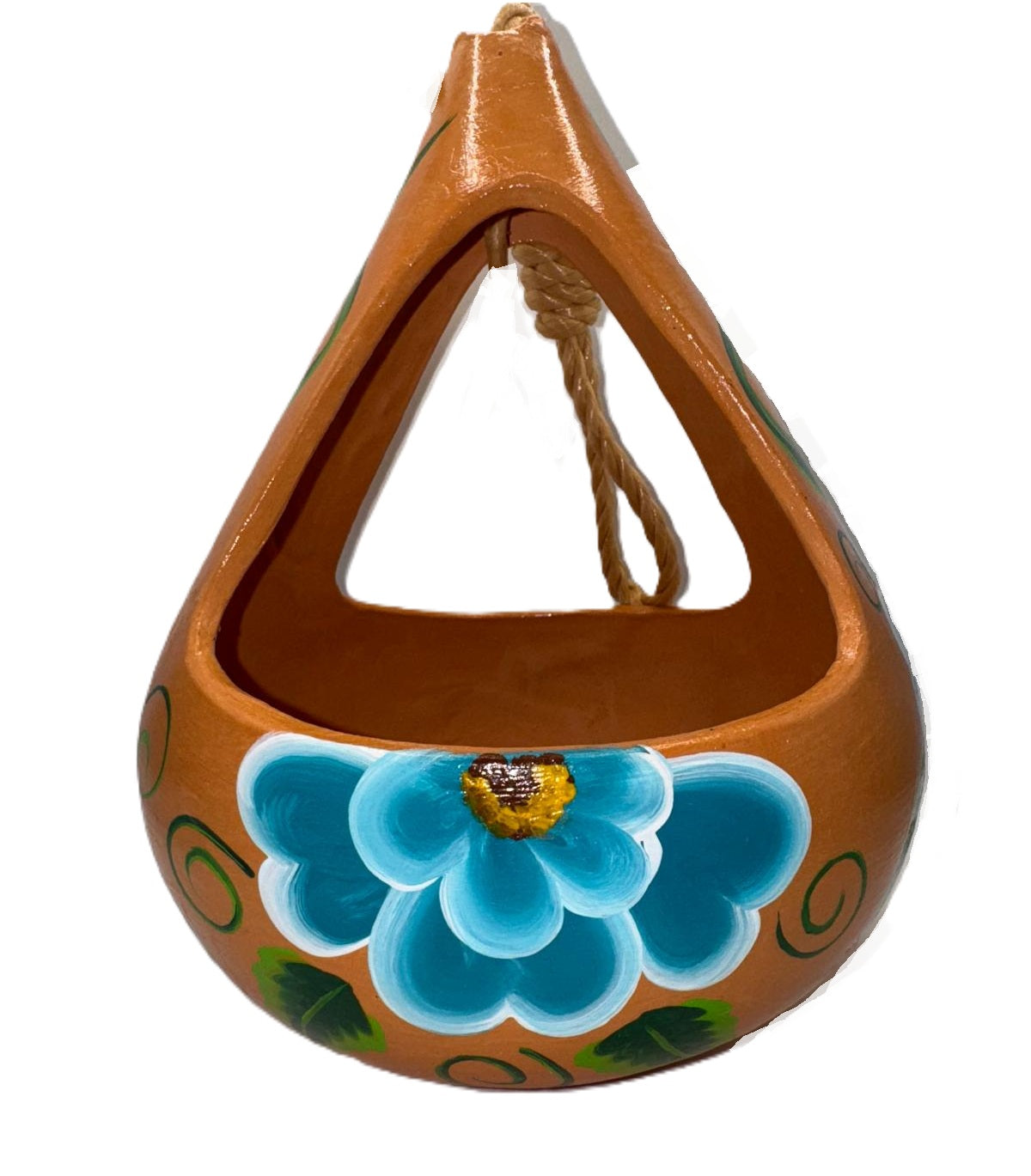 Floral Hanging Ceramic Gourd Planter