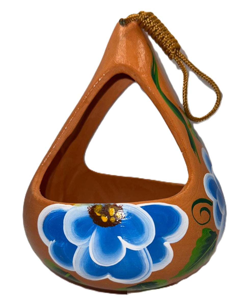 Floral Hanging Ceramic Gourd Planter