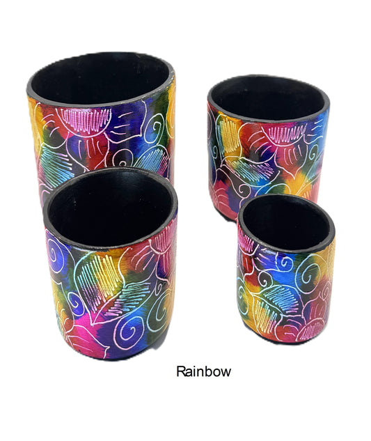 Multicolored Succulent Cylinder Pot