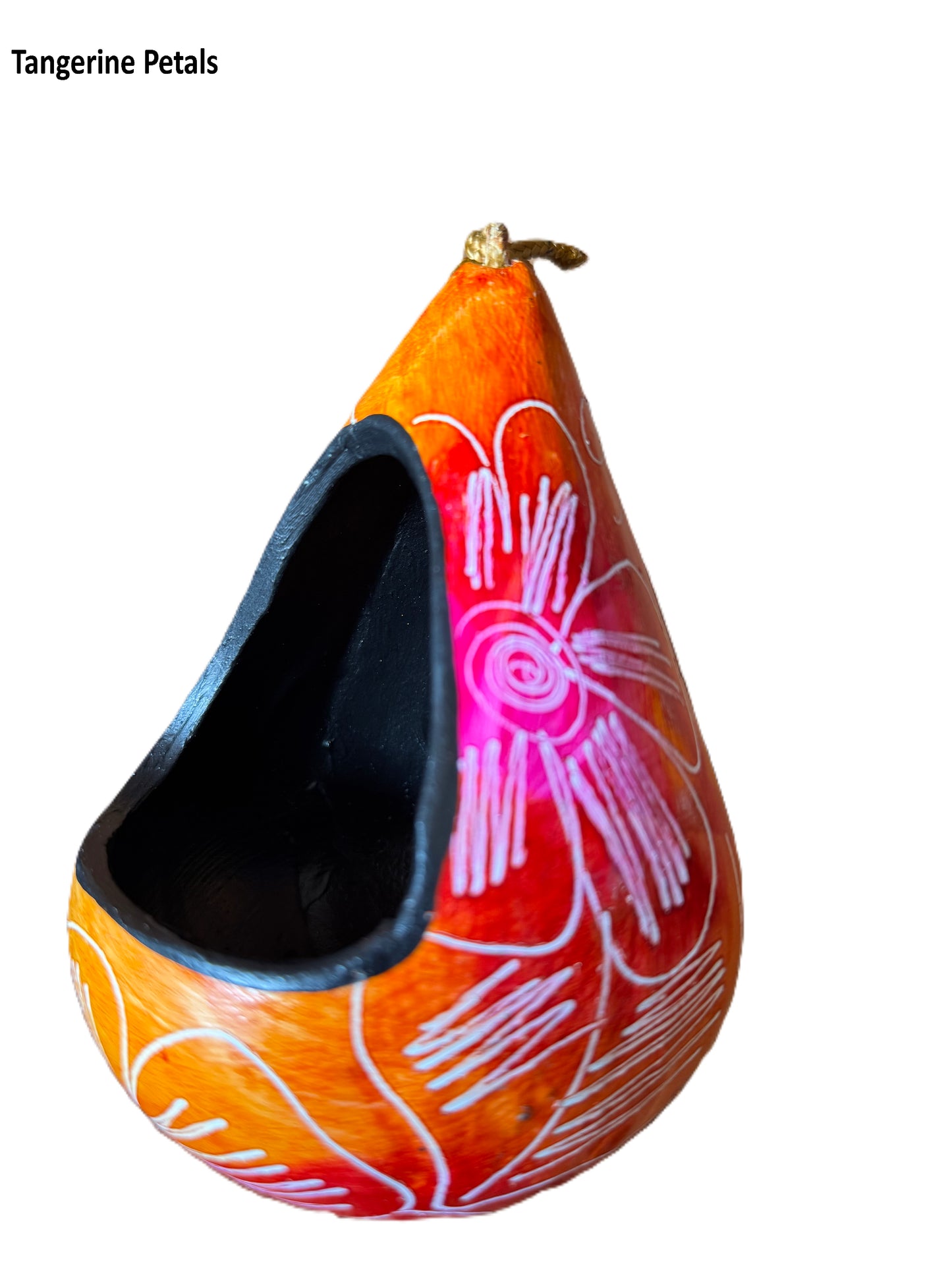 Multicolor Hanging Clay Gourd Planter